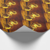 Papier Cadeau HORSE GRIS, Jaune d'or, Brown (Coin)