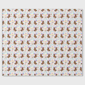 Papier Cadeau Horse Wrapping Paper in White (Plat)