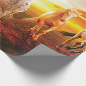 Papier Cadeau Horses at sunset throw pillow (Coin)