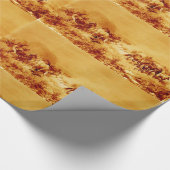 Papier Cadeau HORSES GRAZER, Brown antique Orange Jaune (Coin)