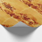 Papier Cadeau HORSES GRAZER, Brown antique Orange Jaune (Coin)