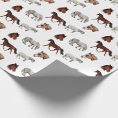 Papier Cadeau Horses Pattern wrapping paper (Coin)