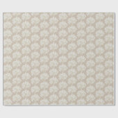 Papier Cadeau Hortensias blancs sur taupe doux (Plat)