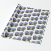 Papier Cadeau Hortensias bleus (Déroulé)