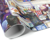 Papier Cadeau Hot Dog God, New York (Coin rond)