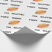 Papier Cadeau Hot Dog Je suis mignon (Coin)