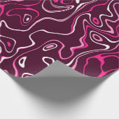 Papier Cadeau Hot pink damascus abstract swirls cool pattern (Coin)