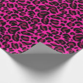 Papier Cadeau Hot Pink Leopard Print  (Coin)