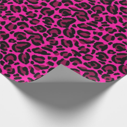 Papier Cadeau Hot Pink Leopard Print (Coin)