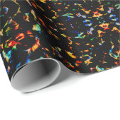 Papier Cadeau Hot Rocks - Bold Abstract Flame Gift Wrap (Coin rond)