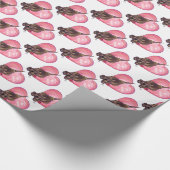 Papier Cadeau Hound Dog Valentine's Day (Coin)