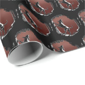 Papier cadeau Hound Dog Wrapping Papier de chasse  (Coin rond)