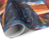 Papier Cadeau Hound noir afghan (Coin rond)