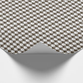 Papier Cadeau Houndstooth de Brown Combination par Shirley Taylo (Coin)