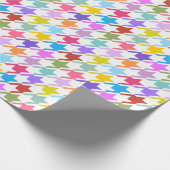 Papier Cadeau Houndstooth Multicolor+White Big Motif (Coin)
