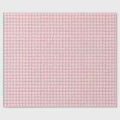 Papier Cadeau Houndstooth rose amusant (Plat)
