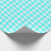 Papier Cadeau Houndstooth Turquoise (Coin)