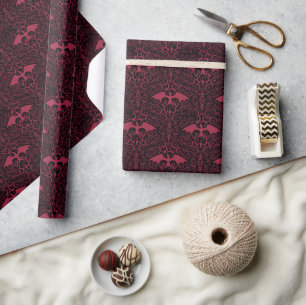 Papier Cadeau HOUSE OF THE DRAGON   Red Dragon Filigree Pattern