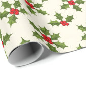 Papier Cadeau Houx (Coin rond)