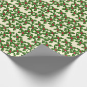 Papier Cadeau Houx de Noël (Coin)