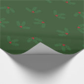 Papier Cadeau Houx de Noël (Coin)