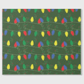 Papier Cadeau Houx et lumières (Plat)