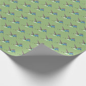 Papier Cadeau Hovering Jacobin Hummingbird - transparent. (Coin)