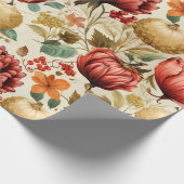 Papier Cadeau Hues de récolte Thanksgiving (Coin)