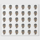 Papier Cadeau Hugo le chien de saucisse (Plat)