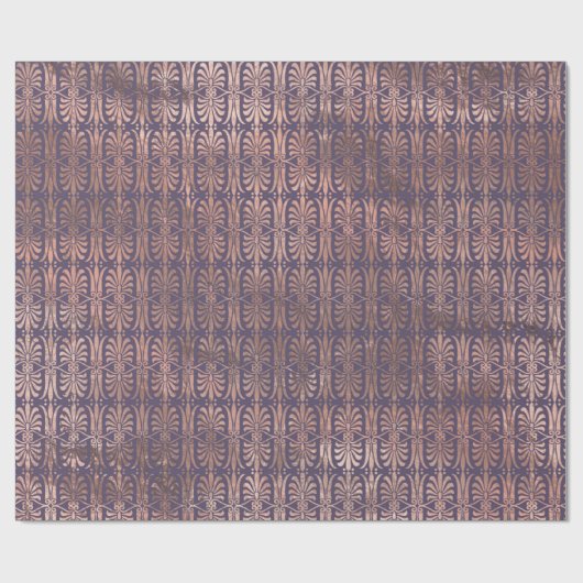 Papier Cadeau Huile or Rose glamour et lavande Art Déco (Plat)