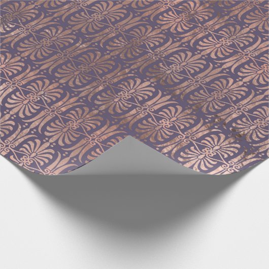 Papier Cadeau Huile or Rose glamour et lavande Art Déco (Coin)