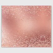 Papier Cadeau Huile Rose Simulée Et Texture Parties scintillant (Plat)