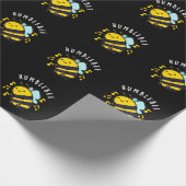 Papier Cadeau Humble Bee Funny Bumblebee Pun Dark BG (Coin)