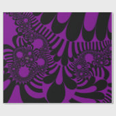 Papier Cadeau Humeur violette et noire (Plat)
