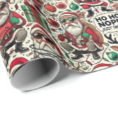Papier Cadeau Humorous Satirical Christmas Wrapping Paper (Coin rond)