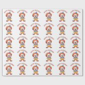 Papier Cadeau Humour de cirque clownesque (Plat)