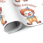 Papier Cadeau Humour de cirque clownesque (Coin rond)