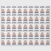 Papier Cadeau humour de gâteau d'anniversaire (Plat)