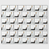 Papier Cadeau Humour mariage avec mariée et chambre (Plat)