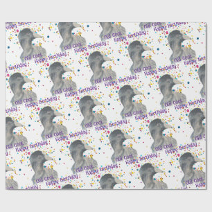 Papier Cadeau Humour Vieux Fou Oiseau Aquatique Amusement Idiome