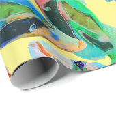 Papier Cadeau Humuhumunukunukuapuaa Hawaii Poisson enveloppant p (Coin rond)