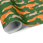 Papier Cadeau Huntsman Fox et Hare Chasse Sports (Coin rond)