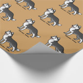 Papier Cadeau Husky sibérien (Coin)