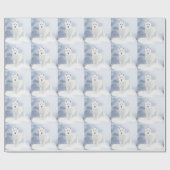 Papier Cadeau Husky White Blue Eyed (Plat)