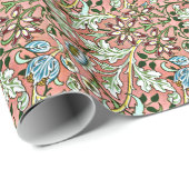 Papier Cadeau Hyacinth, un motif William Morris (Coin rond)