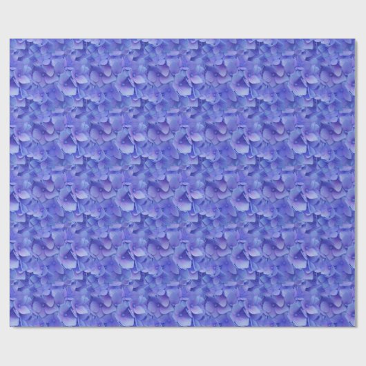 Papier Cadeau Hydrangea bleu (Plat)