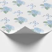 Papier Cadeau Hydrangea Bleu Tendance (Coin)