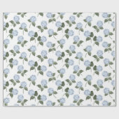 Papier Cadeau Hydrangea Bleue Fleurie (Plat)