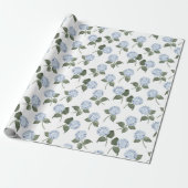 Papier Cadeau Hydrangea Bleue Fleurie (Déroulé)