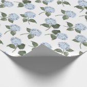 Papier Cadeau Hydrangea Bleue Fleurie (Coin)